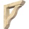 Ekena Millwork Funston Slat Rough Sawn Bracket w/ Offset Brace, Douglas Fir, 6"W x 28"D x 28"H BKT0604X28X28FST06RDF - alternate 1